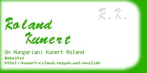 roland kunert business card